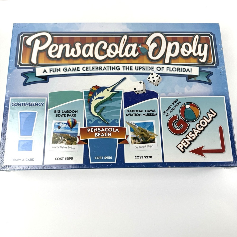 Pensacola Opoly Board Game Fun Florida Family Game Night Brand New Sealed